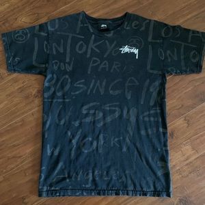 Stussy 3M Reflective International All Over Print Tee Shirt